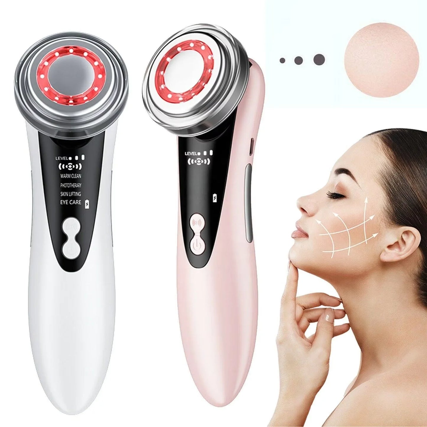 EMS Facial Massager Skin Care Tools 4 in 1 RF Face Lift Multifunction Firm Device Skin Rejuvenation Wrinkle Removal