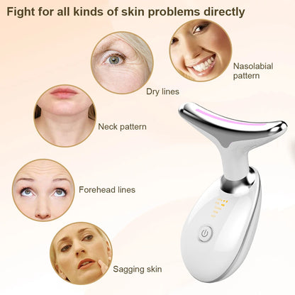 [40% OFF] 8.8 SALE - EMS RED LIGHT THERAPY FACE NECK LIFT WRINKLE REMOVER TIGHTEN MASSAGER