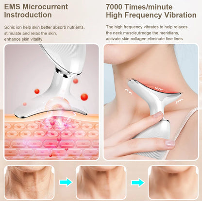 [40% OFF] 8.8 SALE - EMS RED LIGHT THERAPY FACE NECK LIFT WRINKLE REMOVER TIGHTEN MASSAGER