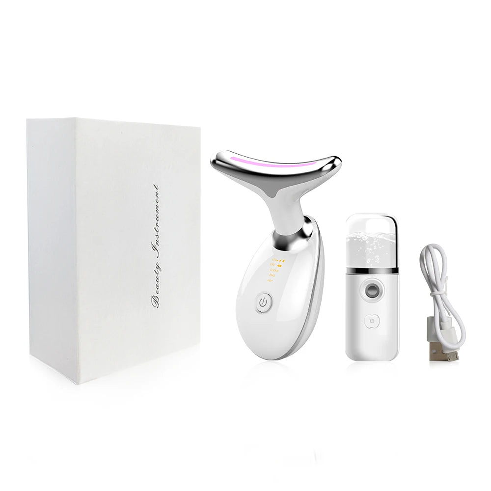 [40% OFF] 8.8 SALE - EMS RED LIGHT THERAPY FACE NECK LIFT WRINKLE REMOVER TIGHTEN MASSAGER