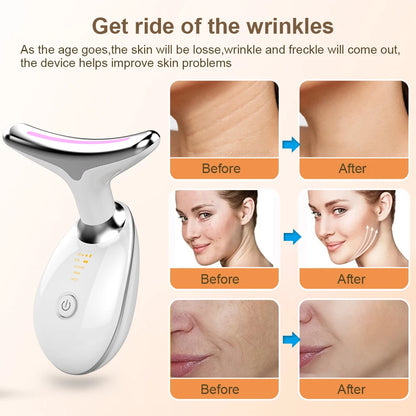[40% OFF] 8.8 SALE - EMS RED LIGHT THERAPY FACE NECK LIFT WRINKLE REMOVER TIGHTEN MASSAGER